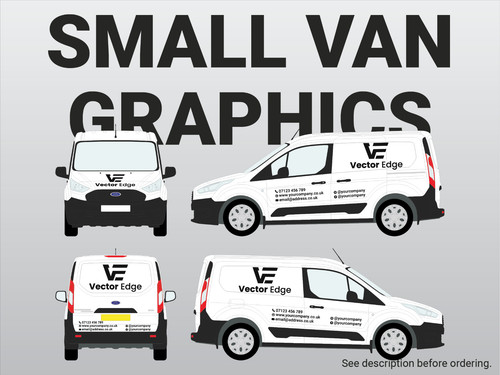Small van signwriting - small, decals