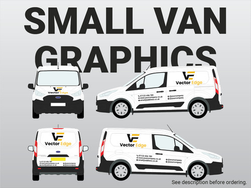 Custom small van signwriting - van,